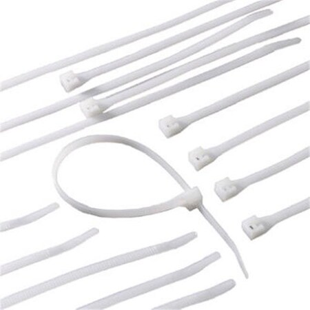 Vortex Cable Tie, 4 in L, 13/16 in Max Bundle Dia., Natural, Nylon 6/6, 18 lb Strength VO798931
